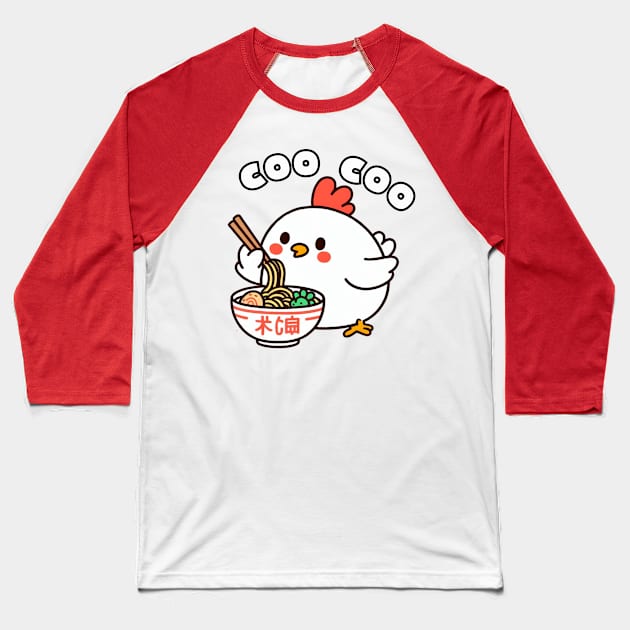 Ramen life Chicken Baseball T-Shirt by Japanese Fever